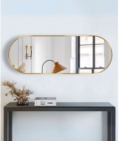 70*170 Cm Oval Shape Mirrior For The Living Room And Bedroom Gold Frame